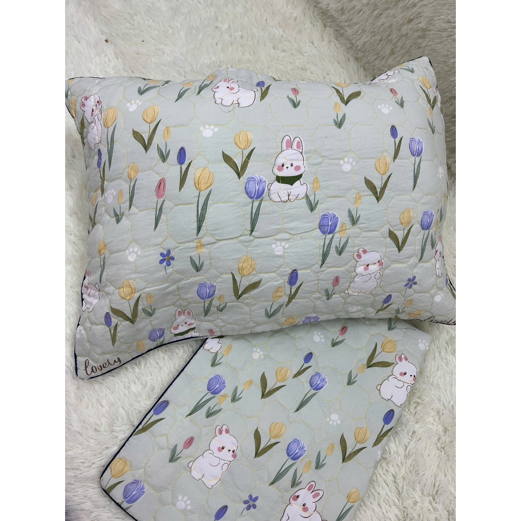 Vỏ Gối Cotton Đũi Sơ Đậu Nành Trần Bông dày dặn – Mềm mịn thoáng khí – Nhiều mẫu đẹp – Size 45x65cm