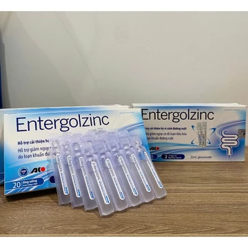 ENTERGOLZINC – DUNG DỊCH UỐNG BỔ SUNG KẼM & MEN VI SINH, HỖ TRỢ TIÊU HÓA, GIẢM TIÊU CHẢY – HỘP 20 ỐNG