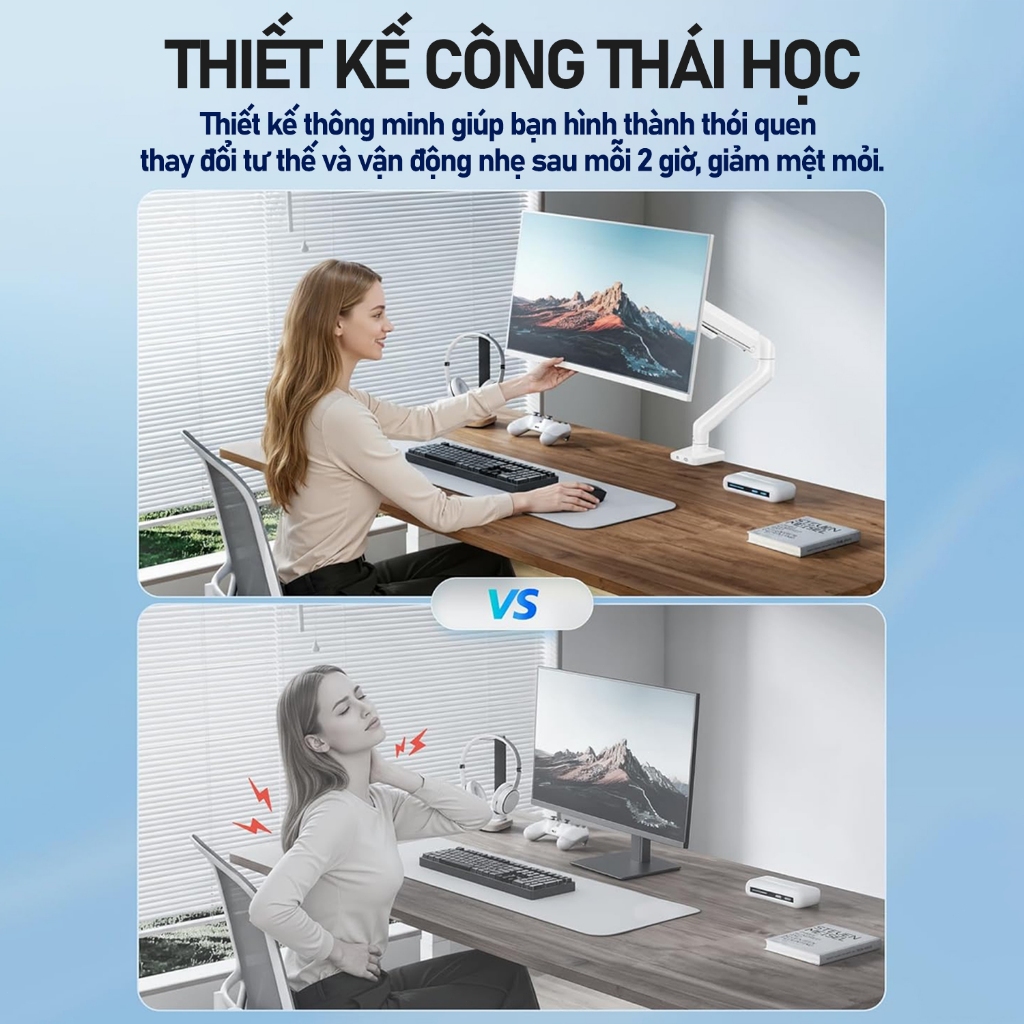 Arm Màn Hình Giá Đỡ Màn Hình Trắng/đen 1334 Inch 210KG Xoay 360° Điều Chỉnh Đa Hướng - Arm Màn Hình Giá Đỡ Màn Hình T...