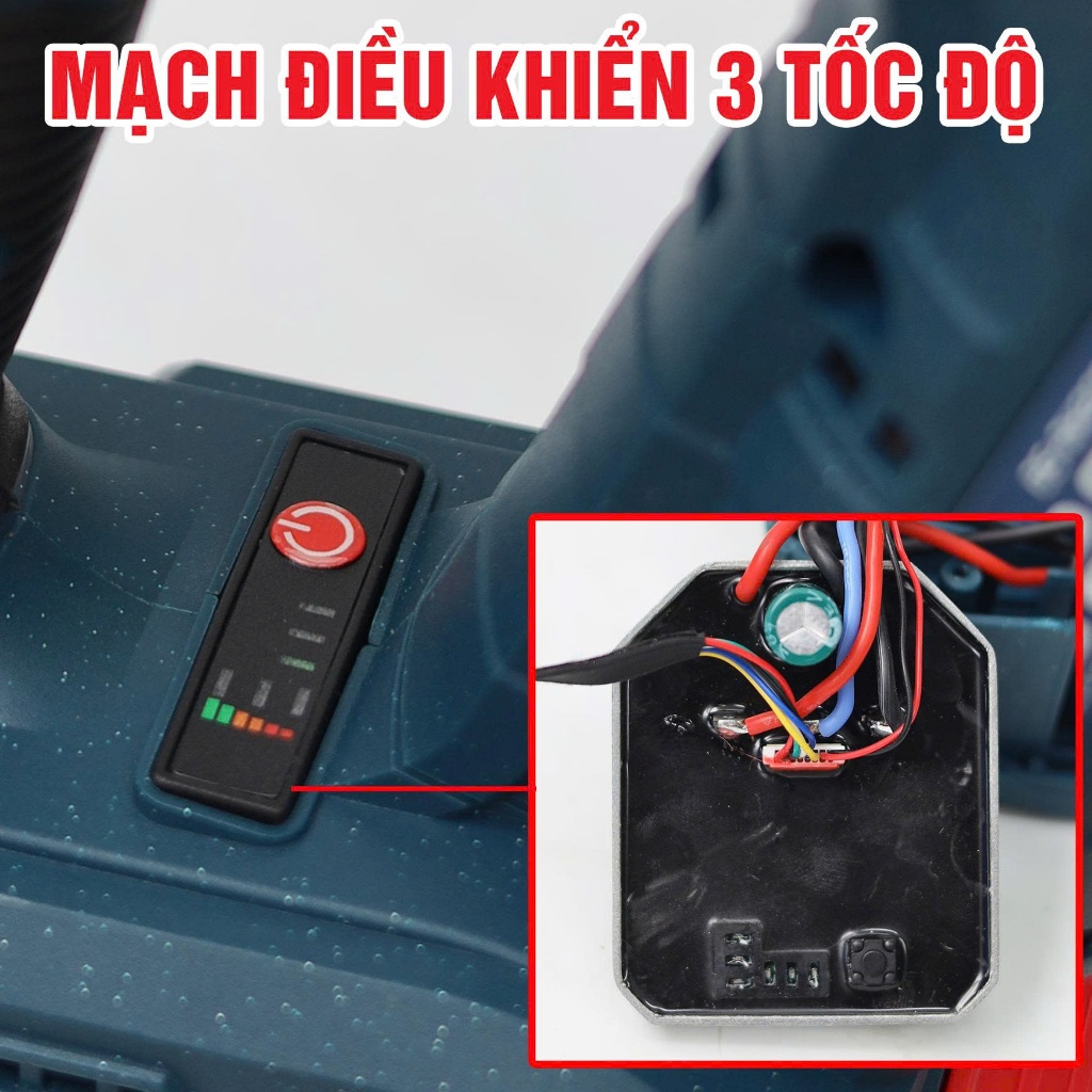 [NHỎ GỌN- KÈM MŨI] Máy Khoan Bê Tông Mini BS-RH2002CP BOSHUN,1,7J Khoan Thường, Búa Tặng Thước Dây