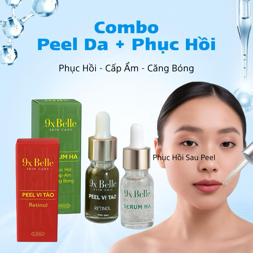 PEEL DA MẶT VI TẢO CAO CẤP - tẩy da chết - giảm mụn mờ nám tàn nhang - thay da sinh học peel lột da mặt retinol 10ml