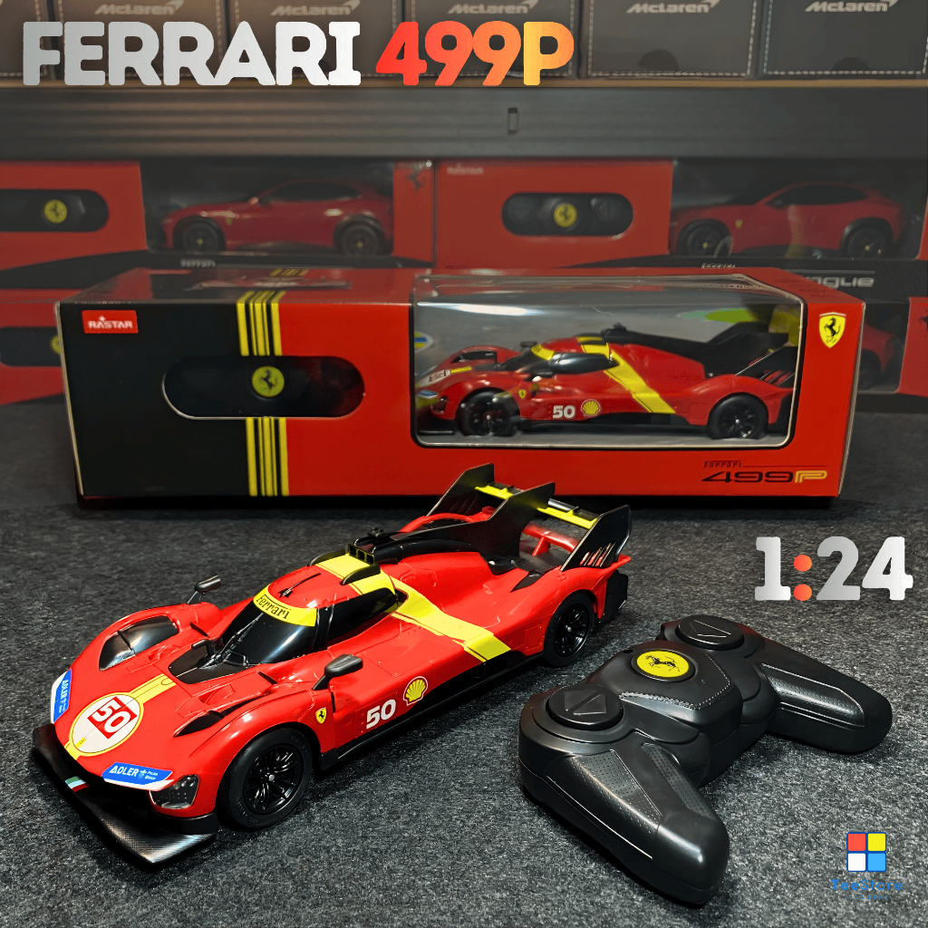 [Chính hãng] Ferrari 499P tỉ lệ 1:24 Xe Điều Khiển Từ Xa - Mô Hình RC Rastar - Lemans 24H HyperCar