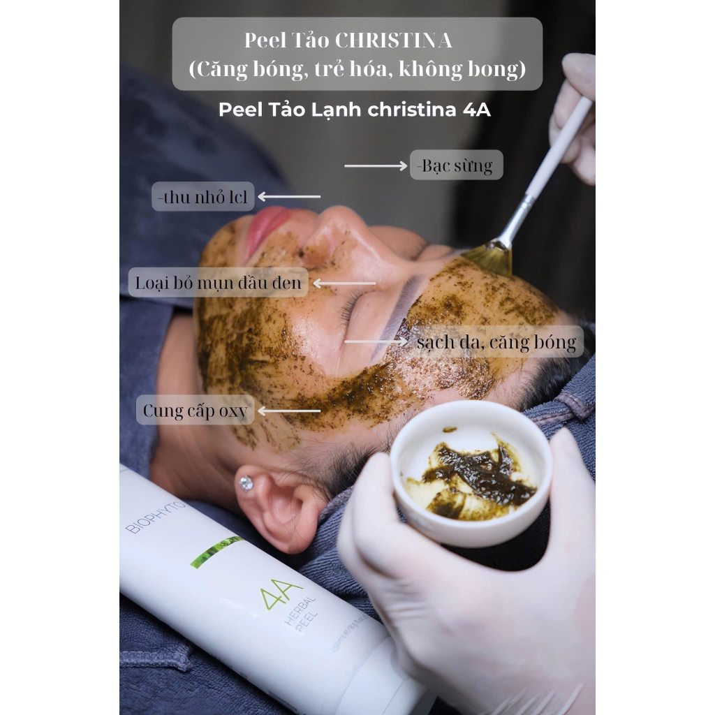 Peel tảo Christina 4A căng bóng,thu nhỏ lỗ chân lông, giảm mụn đầu đen