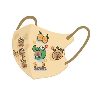 Set 10c Khẩu Trang trẻ em , Khẩu trang thời trang Hình Capybara mẫu mới nhất 2025 cho bé  3-12T