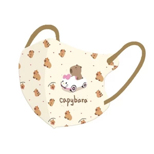 Set 10c Khẩu Trang trẻ em , Khẩu trang thời trang Hình Capybara mẫu mới nhất 2025 cho bé 3-12T