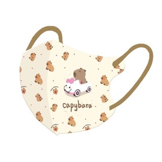 Set 10c Khẩu Trang trẻ em , Khẩu trang thời trang Hình Capybara mẫu mới nhất 2025 cho bé  3-12T