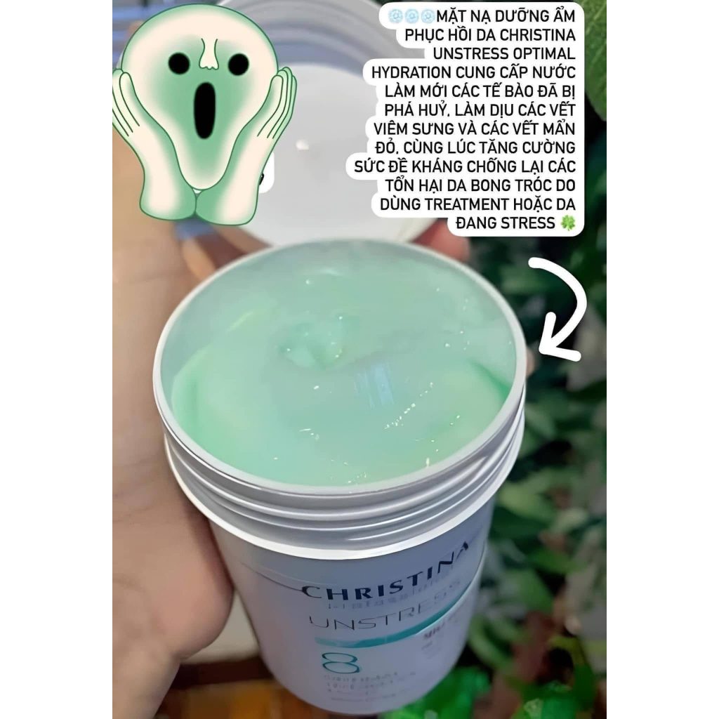 Mặt Nạ Cấp Ẩm Sâu Christina Unstress 8 Optimal Hydration Mask | Mặt nạ cấp ẩm, dịu da, phục hồi, giảm kích ứng