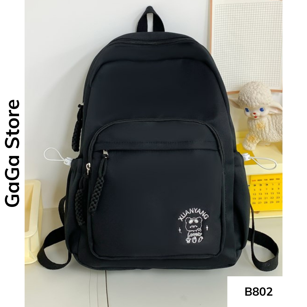 Balo đi học phong cách basic nhiều ngăn thời trang Ulzzang dành cho học sinh các cấp B802 gagastore