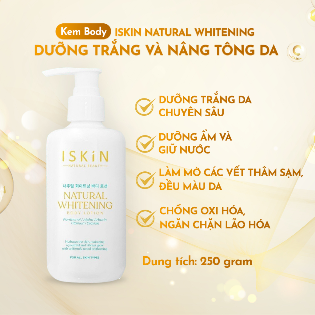 Kem Body Dưỡng Trắng Và Nâng Tông Da, Dưỡng Ẩm Làn Da ISKIN NATURAL ...