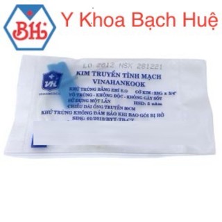 Hộp 50 cây Kim truyền tĩnh mạch Vinahankook 23G - 25G.