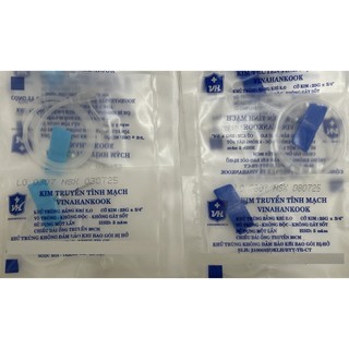 Hộp 50 cây Kim truyền tĩnh mạch Vinahankook 23G - 25G.