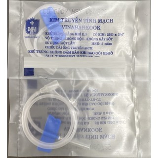 Hộp 50 cây Kim truyền tĩnh mạch Vinahankook 23G - 25G.