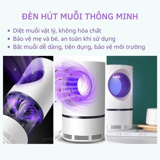 Đèn Bắt Muỗi Sạc USB Thế Hệ Mới YATASMART, Máy Hình Trụ Tròn Hiệu Quả Cao