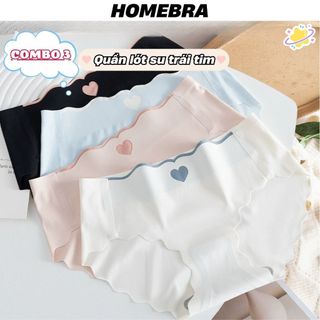 Set 3 Quần lót nữ su đúc họa tiết xinh xắn, Đồ lót nữ quần chip chất su co dãn không lộ viền L8520