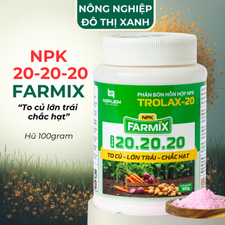 Phân Bón Lá NPK 20-20-20+TE Farmix (Trolax-20) – To Củ, Lớn Trái, Chắc Hạt, Tạo mầm