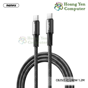 Cáp Sạc Remax CB25 C-C 240W Alloy Aluminum – Sạc Siêu Nhanh, Truyền Dữ Liệu Ổn Định – BH 6 Tháng – Hoangyencomputer