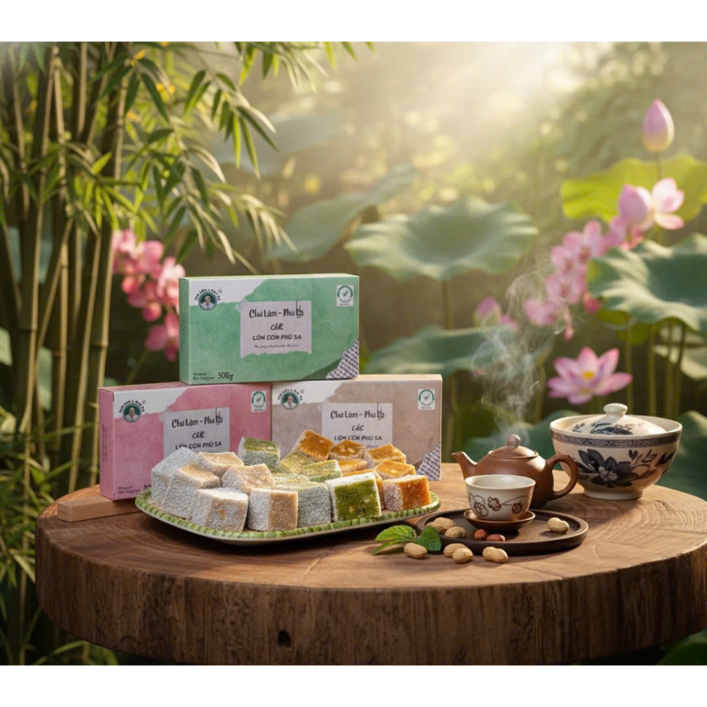 ComBo Ba Hương Vị Bánh Chè Lam Cốm-Mật-Gấc Thương Hiệu Chú Lâm Phù Sa