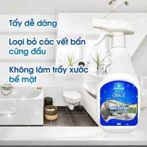 Dung dịch tẩy trắng men sứ, tẩy trắng bồn cầu, inox, tẩy cặn phèn ố vàng gạch, kính phòng tắm - Cera X chai 500ml
