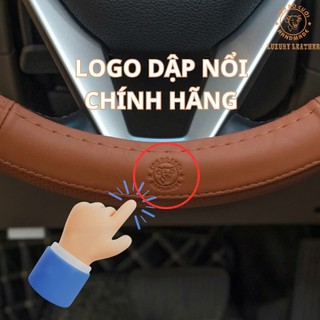 Bọc Vô lăng Ô Tô Tay Lái cho xe VINFAST VF3 E34 VF5, VF8, VF9, LIMO, MPV 7, Herio Chất da bò thật 100% bảo hành 2 năm