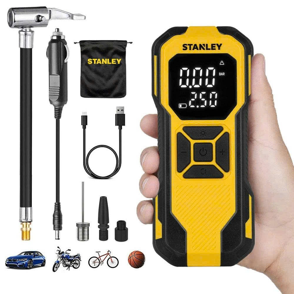 Máy bơm hơi dùng pin Stanley SXIF0101 (Tích hợp đèn Led & sạc dự phòng)
