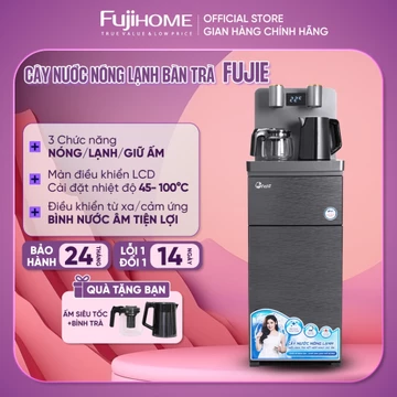 Cây nước nóng lạnh bàn trà cafe FujiE nhập khẩu, máy nước nóng lạnh bình âm điều khiển từ xa cài đặt nhiệt độ nước sôi