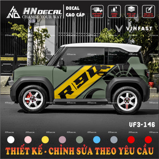 Tem dán xe VF3 - Decal dán xe VF3 MẪU TEM THỂ THAO CÁ TÍNH . 1 bộ dán 2 bên ( mẫu VF3 - 146 )