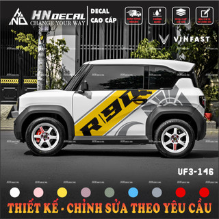 Tem dán xe VF3 - Decal dán xe VF3 MẪU TEM THỂ THAO CÁ TÍNH . 1 bộ dán 2 bên ( mẫu VF3 - 146 )