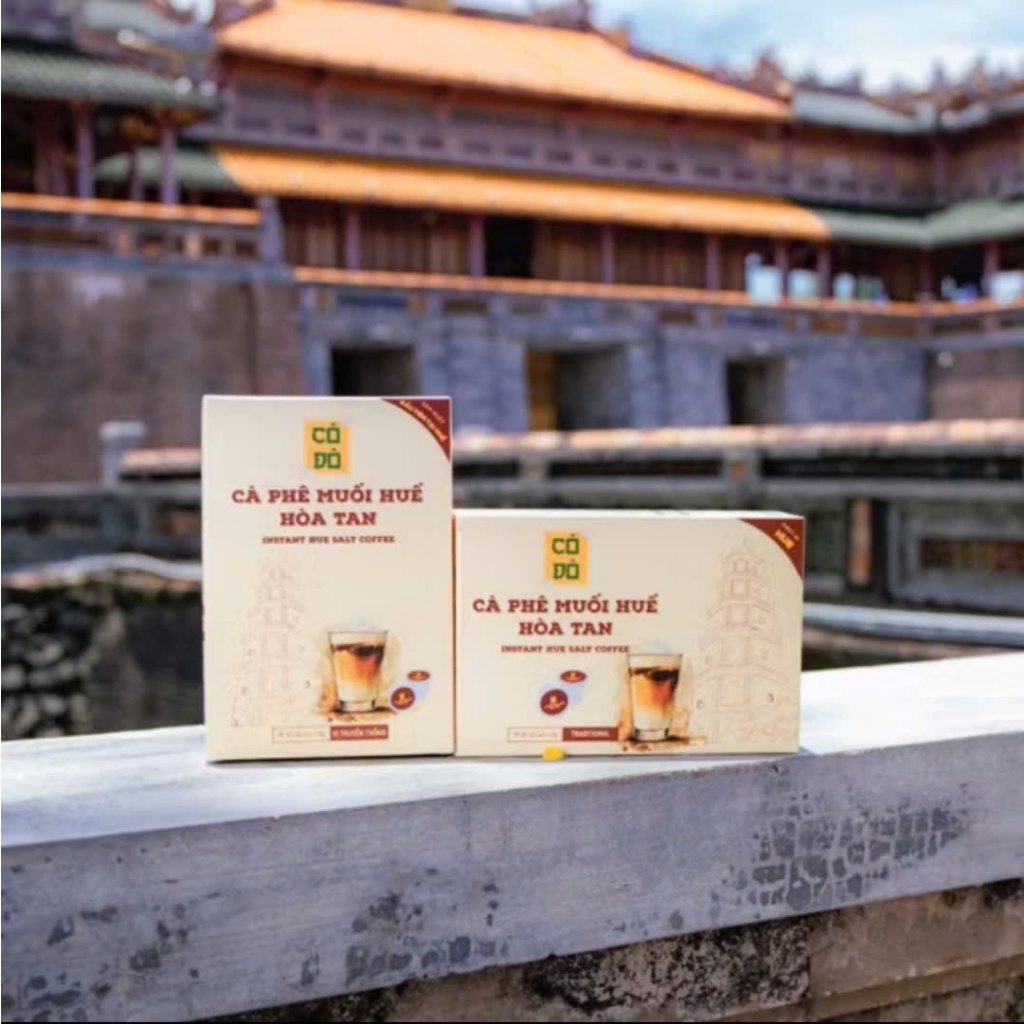 Cà Phê Muối Huế Hòa Tan - Gu Đậm - Thương Hiệu Cố Đô - Đặc Sản Huế - Hộp 6 Cốc
