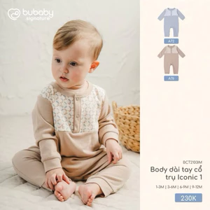 Body dài tay cho bé cài chéo BUBABY-NB-6 tháng