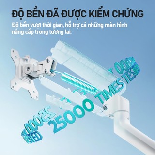 Giá Đỡ Màn Hình Arm Màn Hình Trắng/Đen 13-34 inch 2-10KG Xoay 360° điều chỉnh đa hướng