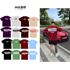 Áo thun oversize MASSTU (ver2 mặt trước chữ) brand MASS STUDIO 100% coton nam nữ cổ tròn
