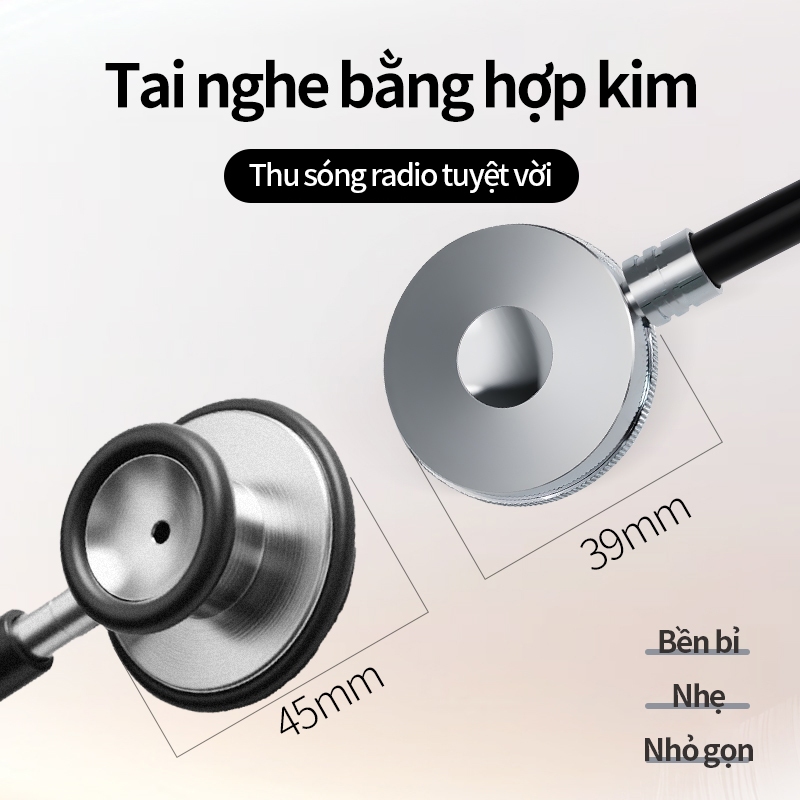 Thương Hiệu MaiWieel Ống Nghe Tim Mạch Chuyên Nghiệp 2 Mặt Siêu Nhạy Âm, Siêu Nhẹ Cho Bác Sĩ Y Tá U1