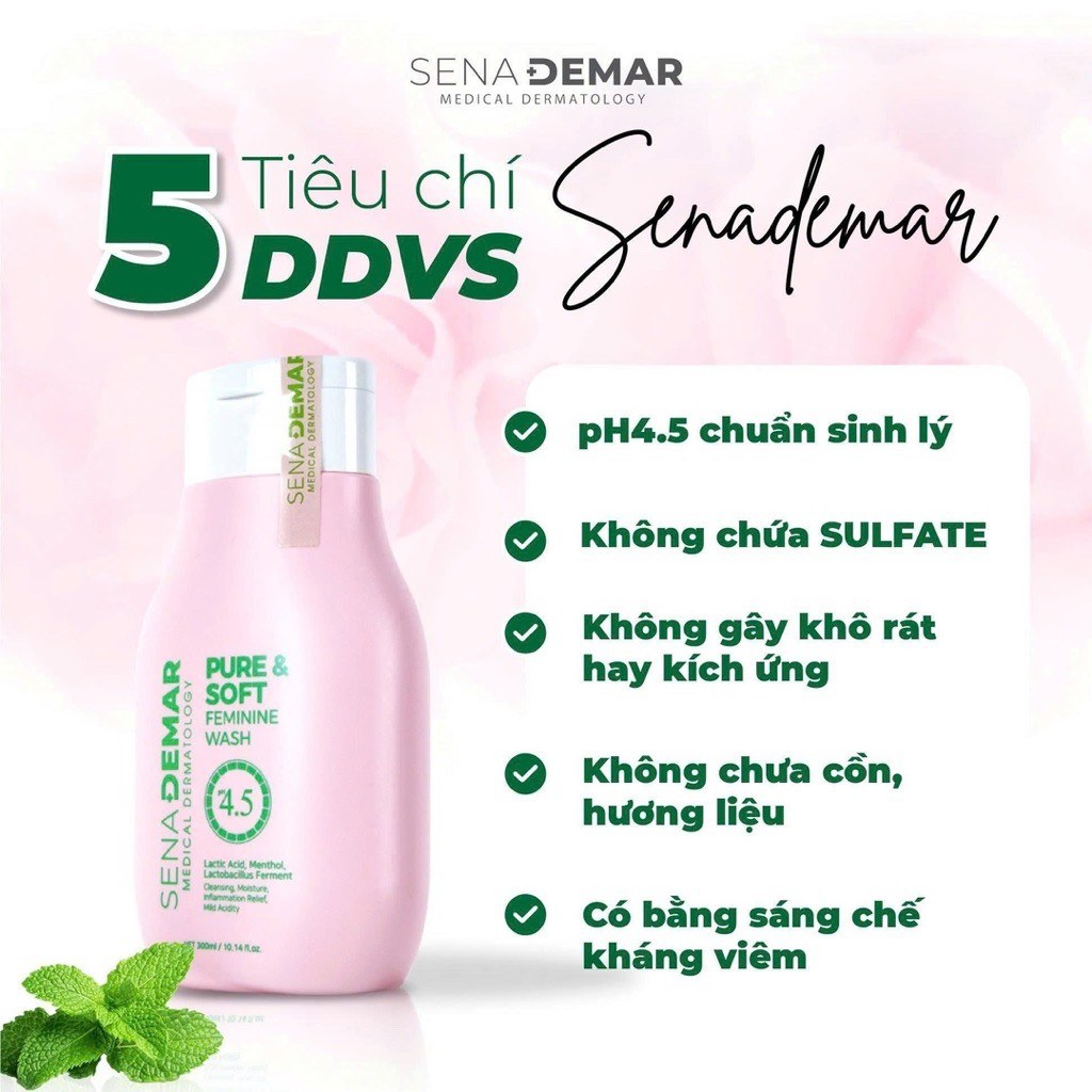 Dung dịch vệ sinh Sena demar pure & soft feminine wash 300ml - hạn 2028 Hàn Quốc dung dịch vệ sinh senademar  IS188