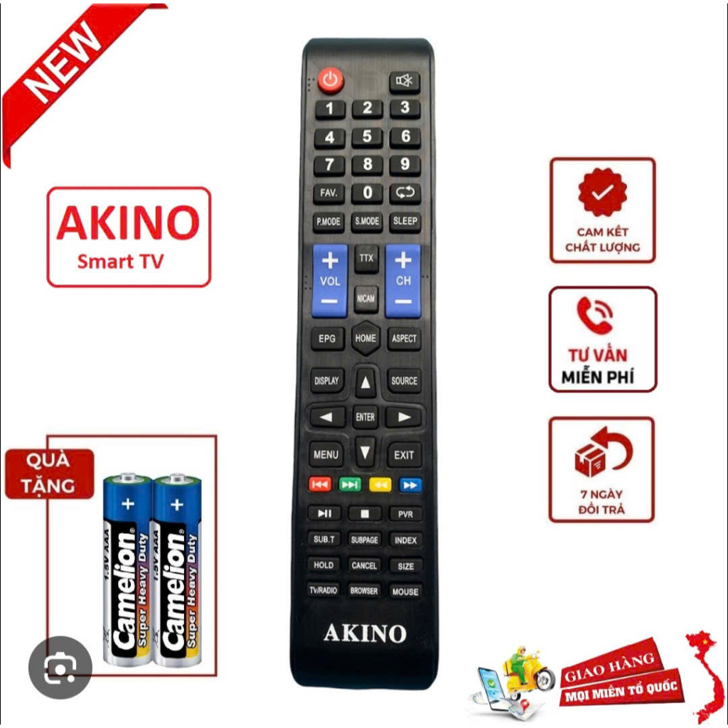 Remote điều khiển Tivi AKINO PA - 32TDB, PA - 55UK nhạy, bền đẹp ...