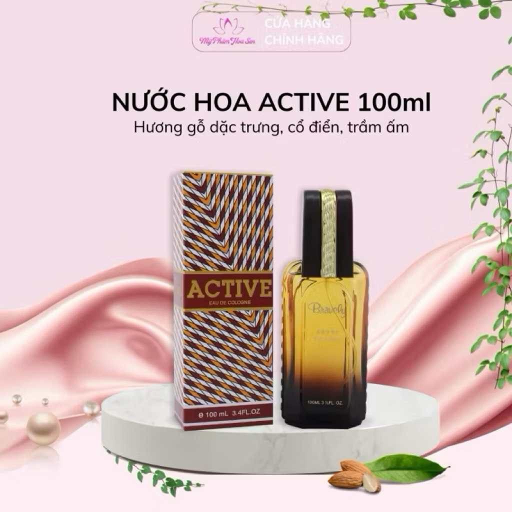 [CHÍNH HÃNG] Combo 2 Chai Nước Hoa Bravely Active 100ml - Unisex