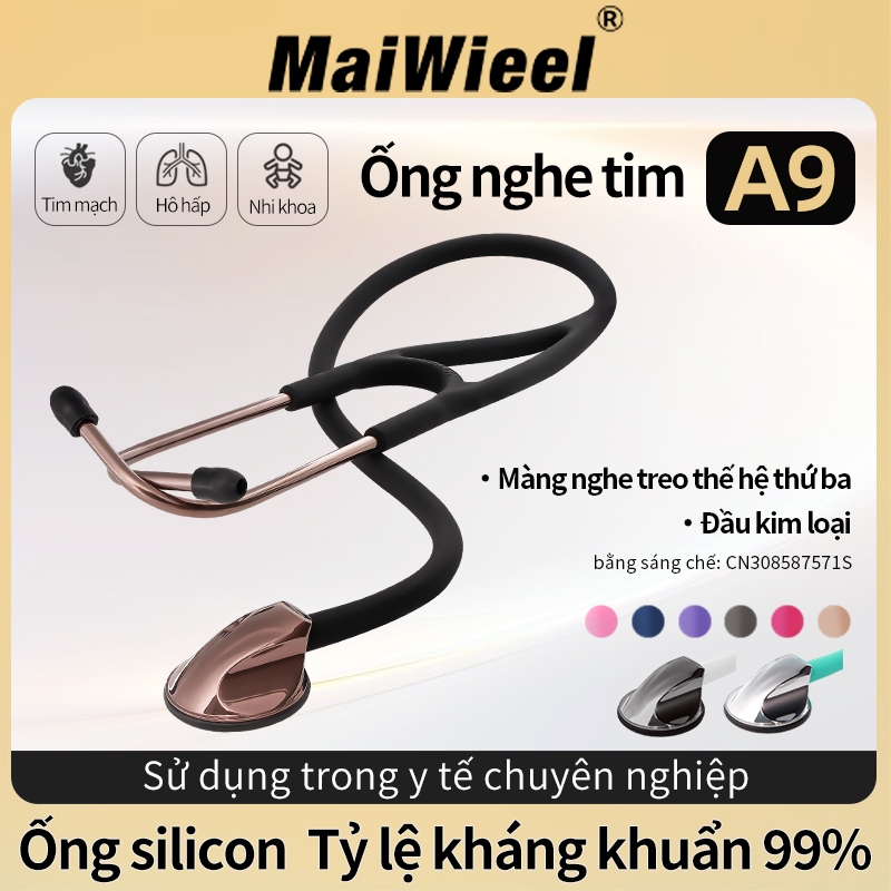 Thương Hiệu MaiWieel A9 Ống Nghe Master Cardiology Đầu Đơn Siêu Nhạy Âm, Siêu Nhẹ Cho Bác Sĩ Y Tá
