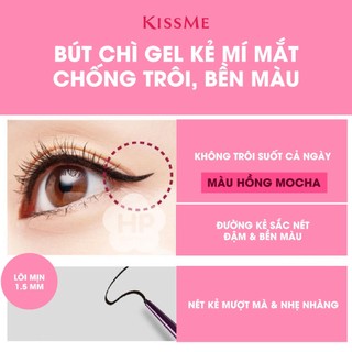 Bút Chì Gel Kẻ Mí Mắt Kissme Heroine Make Sharp Không Lem Trôi Màu Hồng Mocha (Phiên Bản Giới Hạn )