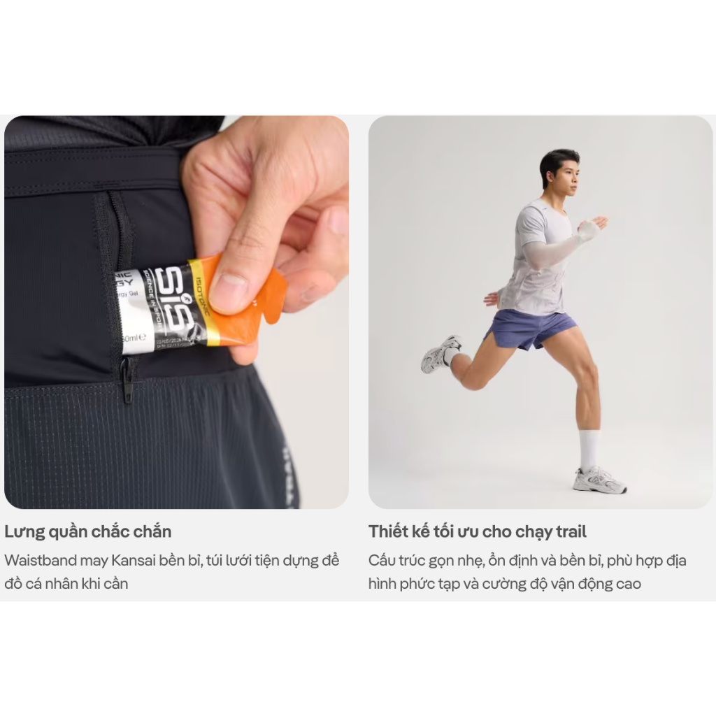 [TẶNG ÁO CHẠY]Quần shorts thể thao nam chạy bộ trail Wildflow co giãn, bền bỉ, nhanh khô - Coolmate