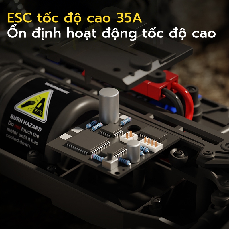 Xe đồ chơi, xe tải điều khiển từ xa 4WD, xe tải địa hình điện tỷ lệ 1:16, tần số 2.4Ghz, tốc độ trên 55 MPH.