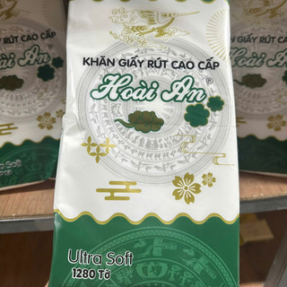 Khăn Giấy Rút Treo Tường Hoài An 1280 Tờ 5 lớp, Khăn Lau Bếp, Khăn Giấy Treo Tường Rút Tiện Lợi Giấy Ăn Rút 88525