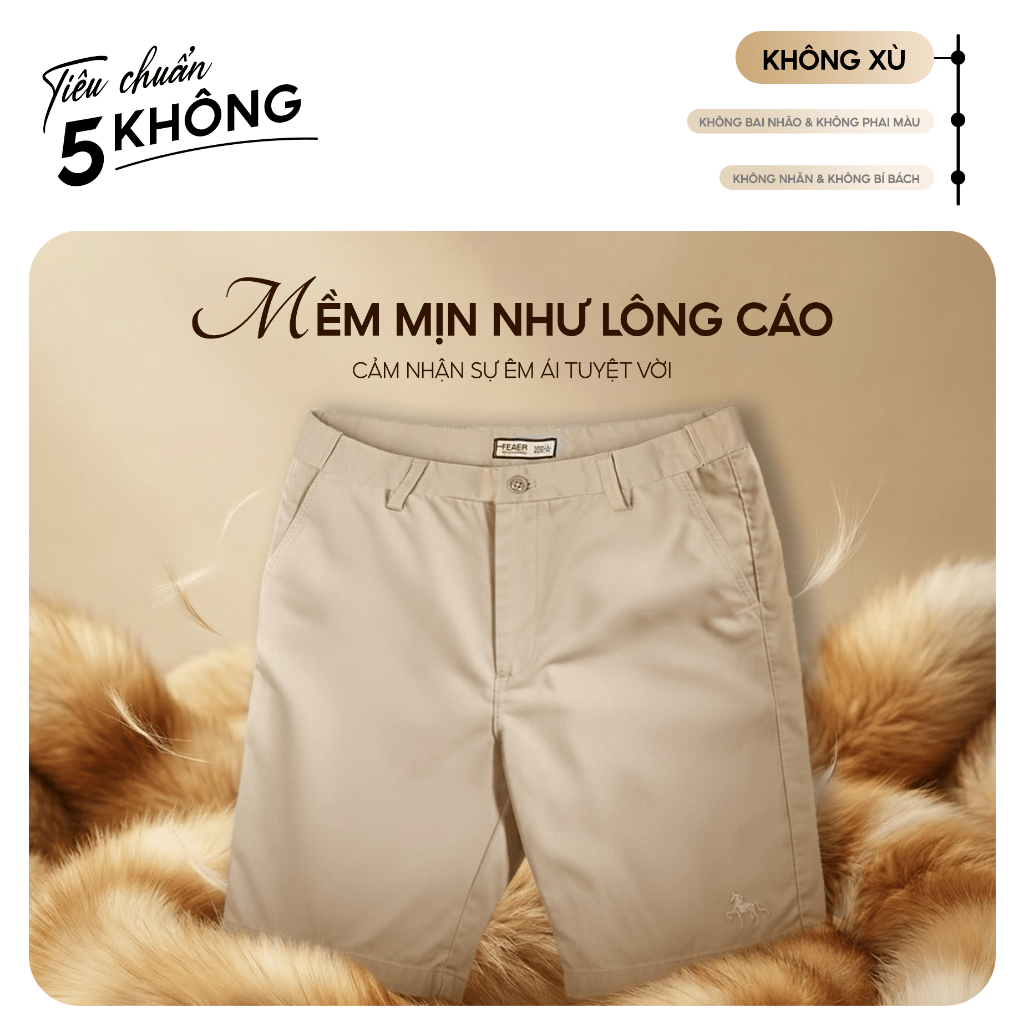 [SHORT NGỰA 2026] Quần short FORMO chất vải AirCotton thế hệ mới, siêu mềm mát, tôn dáng, chống nhăn xù - FEAER