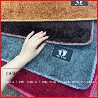 🔖Combo 5 Tấm Thảm Lau Chân Lông Cừu Loại 1, Siêu Thấm Hút, Mềm Mịn, Chống Trượt _ Chăn Ga Sỉ HCM