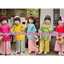 💐Kèm Khăn💐 Bộ Bà Ba Bé Gái Nhiều Màu Vải Gấm, Áo Quần Và Khăn (Ảnh Shop Chụp)