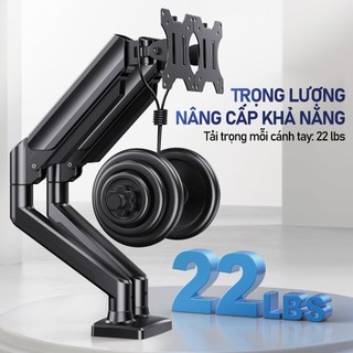 Arm Màn Hình Giá đỡ màn hình kép 13-34 inch, điều chỉnh đa góc 10KG Xoay 360°