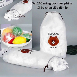 MÀNG BỌC THỰC PHẨM COMBO 5 TÚI - TÚI BO CHUN CO GIÃN 3X - BỌC TÔ ĐĨA CHÉN RAU CỦ