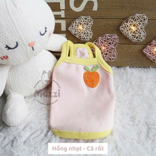 Áo 2 dây mini size thêu nổi cho chó mèo nhỏ