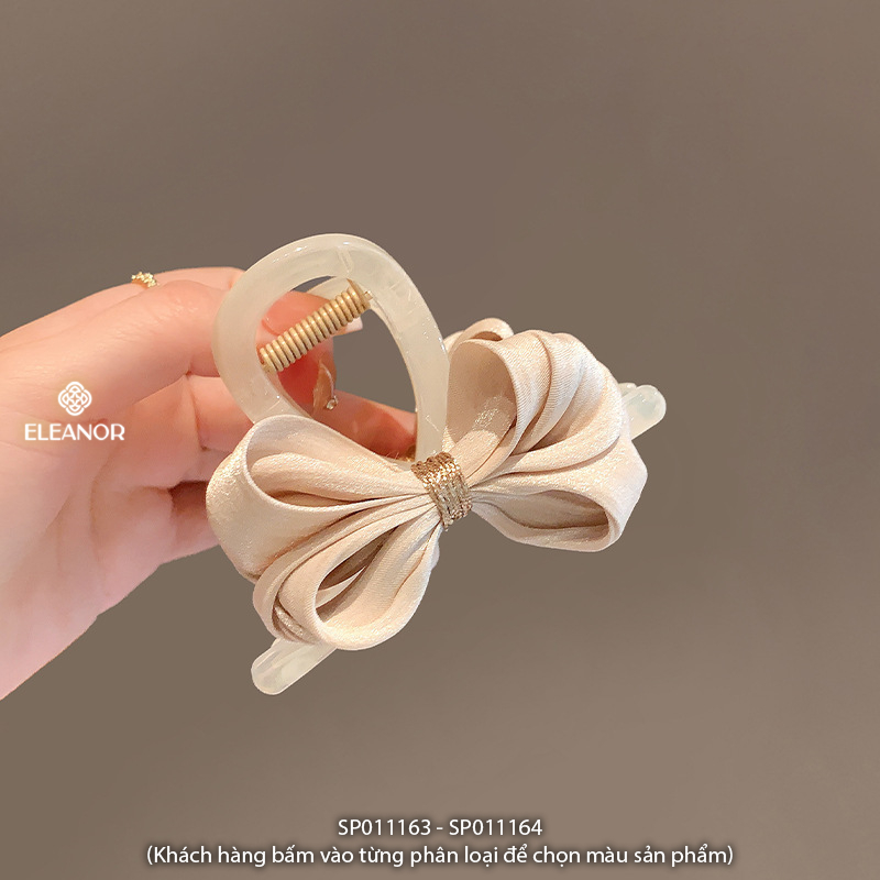 Kẹp tóc nữ càng cua Eleanor Accessories hình nơ xếp ly kẹp tóc nơ tiểu thư phụ kiện tóc 11163
