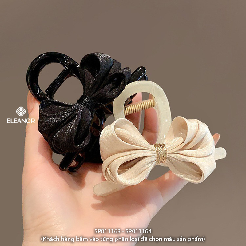 Kẹp tóc nữ càng cua Eleanor Accessories hình nơ xếp ly kẹp tóc nơ tiểu thư phụ kiện tóc 11163