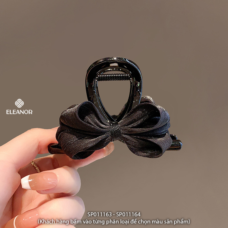 Kẹp tóc nữ càng cua Eleanor Accessories hình nơ xếp ly kẹp tóc nơ tiểu thư phụ kiện tóc 11163