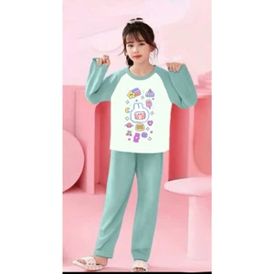 🌸 BỘ ĐỒ BÉ GÁI DÀI TAY – HÌNH CỰC ĐÁNG YÊU 🐱💕 DS371
